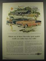 1955 Chevrolet Ad - Bel Air Convertible; Two-Ten Handyman; Bel Air Sport Coupe  - $18.49