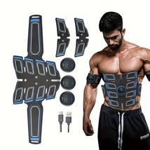 EMS Muscle Stimulator Abdominal Toning Belt, ABS Training Waist Trimmer Belt Wir - £26.36 GBP