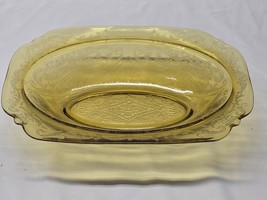 Vintage INDIANA GLASS RECOLLECTION (Federal Madrid) 10&quot; x 7&quot; Oval Vegeta... - $22.42