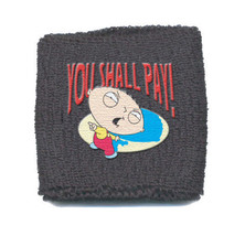 Family Guy Stewie You Shall Pay Sport Wrist Band, NEW UNUSED - £4.82 GBP