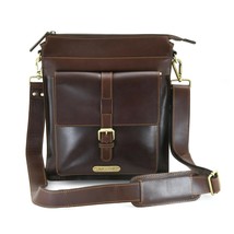 Style n Craft 392002 Tall Messenger Bag in Dark Brown Grain Leather - £67.95 GBP