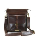 Style n Craft 392002 Tall Messenger Bag in Dark Brown Grain Leather - $120.35 CAD