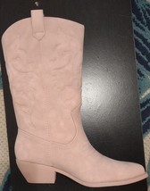 Soda Women Cowgirl Cowboy Western Stitched Boots Size 7.5 Dusty Pink - $579.83 MXN