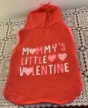 Vibrant Life Dog Fleece Hoodie Jacket Mommys Little Valentine MEDIUM Red Hearts - $12.99