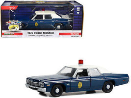 1975 Dodge Monaco Dark Blue w White Top Kansas Highway Patrol Hot Pursuit Series - £34.90 GBP