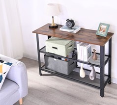 Industrial Sofa Table With Metal Frame For Entryway Living Room Kitchen, 39 - £65.18 GBP