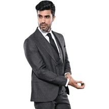 Men 3pc European Vested Suit WESSI J.VALINTIN Extra Slim Fit JV15 Charcoal Gray image 7