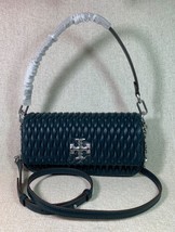 NEW Tory Burch Small Kira Ruched Teal Night Convertible Flap Shoulder Bag $658 - £509.98 GBP