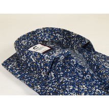 Men's Shirt By CASILA Turkey Cotton Blend Long Sleeves 501570-07 Blue image 2