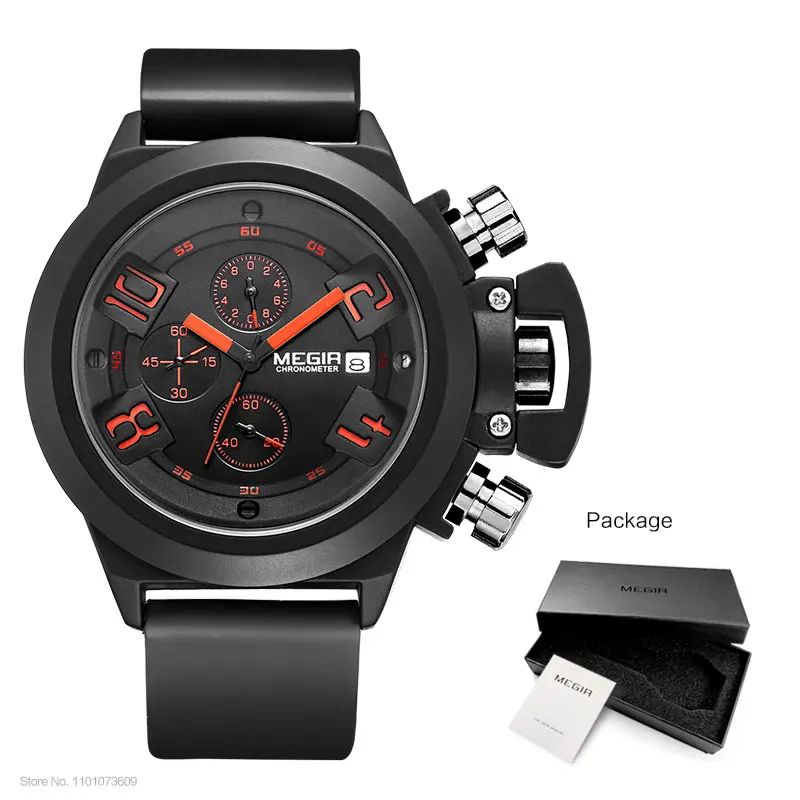 Fashion Mens Silicone Band Sport Quartz Wrist Watches Analog Display Chr... - £30.98 GBP