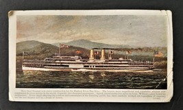 1905 Antique Hudson River Day Line Victorian Ad Card Lrg Steamer Olcott Hibbard - £38.73 GBP