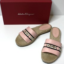 Salvatore Ferragamo Kaden Gancini Espadrille Slide Sandals in Pink size ... - £275.21 GBP