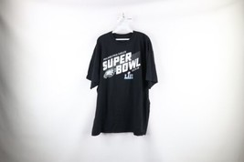 NFL Mens 2XL Spell Out Super Bowl LII Philadelphia Eagles Football T-Shirt Black - £23.70 GBP