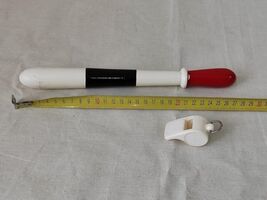 Original Soviet USSR Policeman GAI Vintage Whistle + Police baton for tr... - $47.52