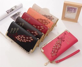 [Bag] Fabulous Peacock PU Leather Long Purse/Wallet/Clutch for Woman Gift - £13.42 GBP