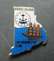 Rhode Island Us Oc EAN State Map Lapel Pin Badge 1 Inch - £4.28 GBP