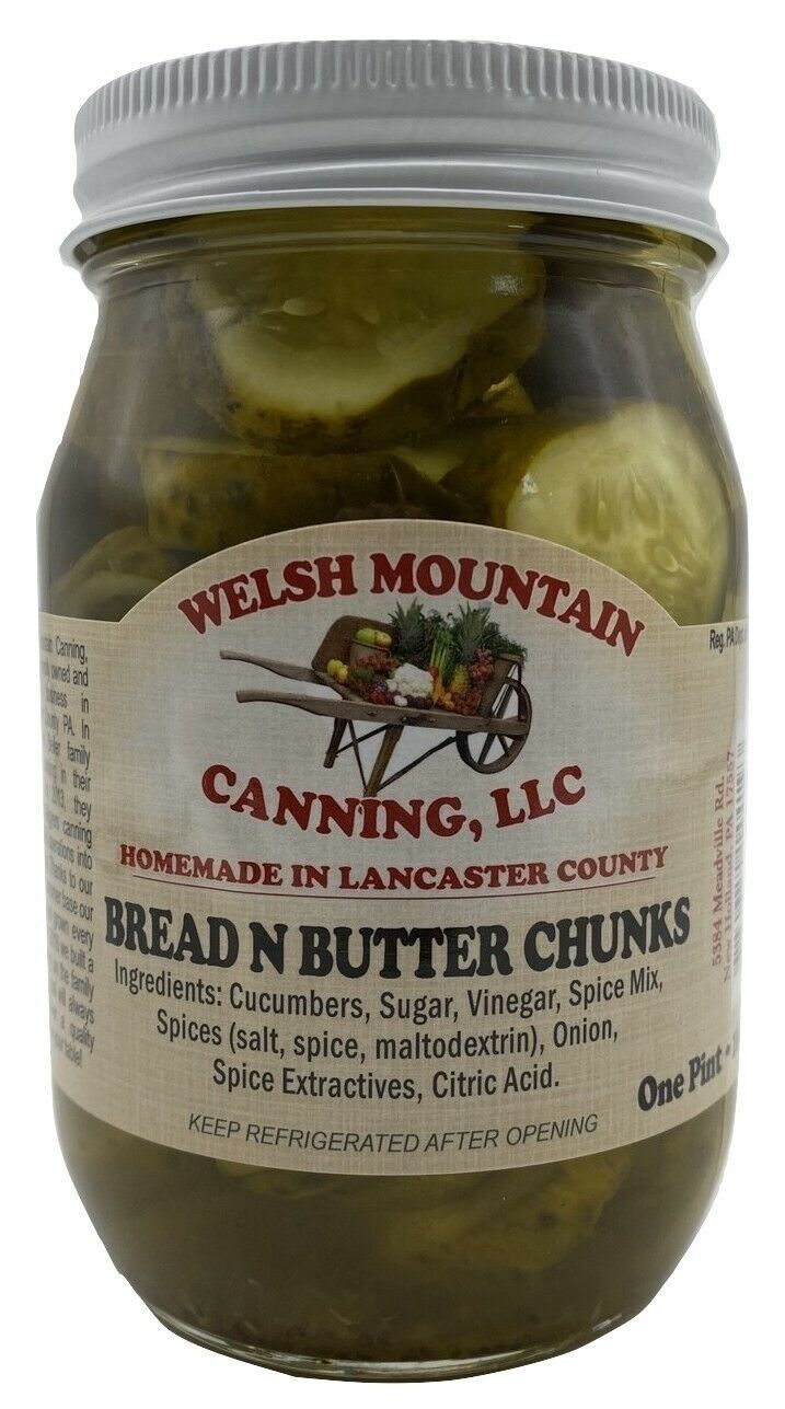 BREAD &amp; BUTTER PICKLE CHUNKS 100% Natural Sweet &amp; Sour Amish Fresh Homem... - $9.79+