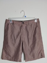 Hurley Shorts Mens 32X10 Brown Flat Front Chino Polyester Dri-Fit Pockets - $22.39
