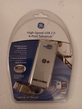 GE 98751 High Speed USB 2.0 4-Port Tetra Hub Compact And Portable New Sealed - £10.26 GBP