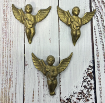 Vintage Brass Cherub Angel Plaque - Lot of 3 - READ - £35.16 GBP