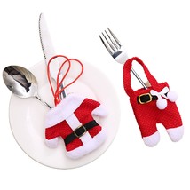 6pcs Christmas Tableware Holder Xmas Knife Fork Cutlery Cover Home Decor - £9.70 GBP