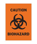BIOHAZARD Symbol Warning Safety Sticker 5&quot; x 3.5&quot; Self Adhesive sign BRA... - $21.35