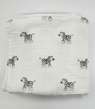 Amazing Baby Zebra Muslin Baby Blanket Black White Swaddle Security Cotton B35 - £11.94 GBP