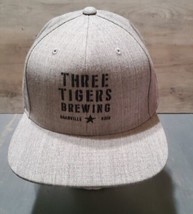 Three Tigers Brewing Company Granville Ohio Snapback Hat Embroidered Gra... - £13.19 GBP