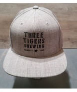 Three Tigers Brewing Company Granville Ohio Snapback Hat Embroidered Gra... - $16.70