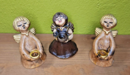 Vintage Original Bozner Engel Thun Set of 3 Singing Candle Holders Italy... - $126.07