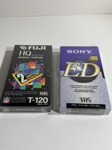 VHS Blank Tapes Sony ED T-160 VHS Tape and Fuji HQ T-120 VHS Tape All new sealed - £11.43 GBP