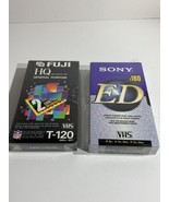 VHS Blank Tapes Sony ED T-160 VHS Tape and Fuji HQ T-120 VHS Tape All ne... - £11.36 GBP