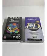 VHS Blank Tapes Sony ED T-160 VHS Tape and Fuji HQ T-120 VHS Tape All ne... - £10.92 GBP