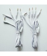 4 PCS ELECTRODE LEAD WIRES Cables for Digital Massager TENS 3.5 mm with ... - $14.92 CAD