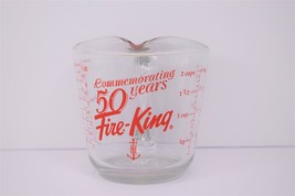 Vintage Fire King Glass 2 Cup/1 Pint Measuring Cup 498 Red Lettering Anchor Hock - £9.33 GBP