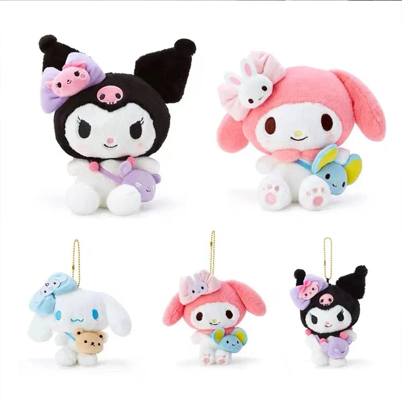 Hot Sanrio Plushie Stuffed Toys Kuromi Melody Plush Kawaii Animal Backpack Serie - £13.66 GBP