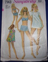 Simplicity Teens’ & Juniors’ Beach Top & Bikini Size 10 #7143 Missing Piece H - $3.99