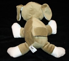 Tony Puli Pup Dog 8&quot; Khaki Green Plush White Feet Nose Stuffed Animal So... - £8.39 GBP