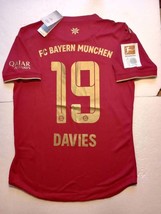 Alphonso Davies Bayern Munich Oktoberfest Match Slim Red Soccer Jersey 2022-2023 - £80.12 GBP