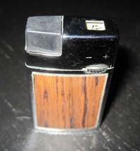 SIM Art Deco Wood Panel Pattern Automatic Gas Butane Lighter Made in AUSTRIA - £14.93 GBP