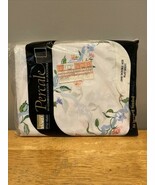 Vintage Percale Double Flat Sheet Linens Floral Pattern Montgomery Ward - $40.73 CAD