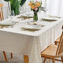 Jacquard Tablecloth Damask Design Spillproof Wrinkle Free Heavy Weight Soft Tabl - £41.40 GBP