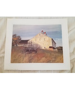 Thomas Hoyne Farm Barn Print 14x17 Barn Art 1974 Vintage New Old Stock - $46.29 CAD