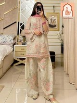 &quot;Designer Party Wear Look Pure Sifon Georgette Top &amp; Farsi Palazzo with ... - $50.00