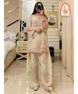 &quot;Designer Party Wear Look Pure Sifon Georgette Top &amp; Farsi Palazzo with ... - $50.00