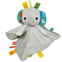 Taggies Baby Grey Elephant Bright Starts Security Blanket Stuffed Animal Plush - £36.39 GBP