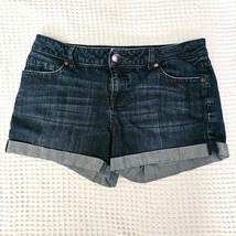 Elle  Paris Womens Short Shorts Size 10 Blue Denim Cuffed - $9.70