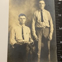 RPPC 2 Young Men 1910s Millian York - £7.02 GBP