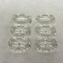 Faceted Octagon Oval Cut Glass Salt Dips Set of 6 - £15.06 GBP