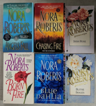 Nora Roberts Angels Fall Chasing Fire Irish Rose Blithe Images Blue Dahlia Bo X6 - £13.23 GBP